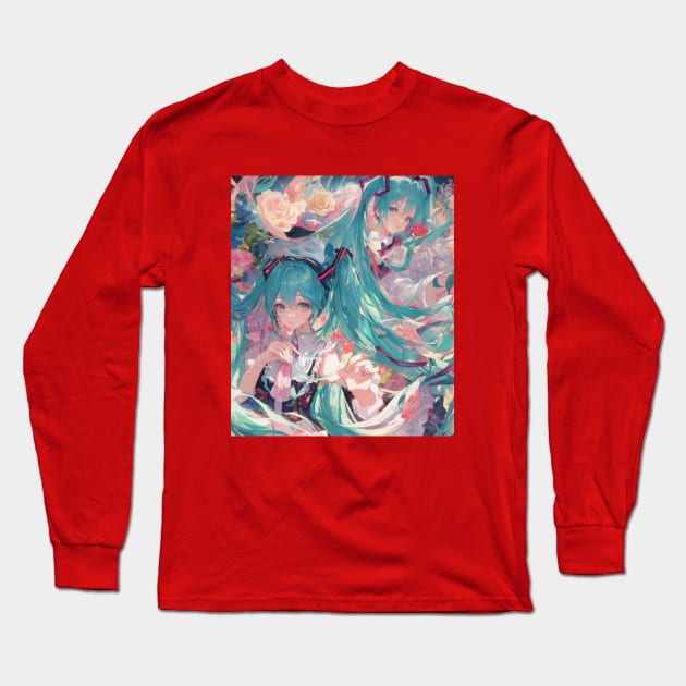 Hatsune Miku Long Sleeve T-Shirt by Prossori